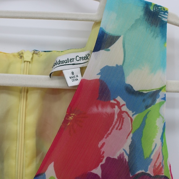 Coldwater Creek Faux Wrap Midi Spring Dress | 8 - Picture 3 of 4